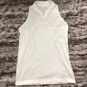 Lululemon Swiftly Sleeveless Polo **White** Sz 8